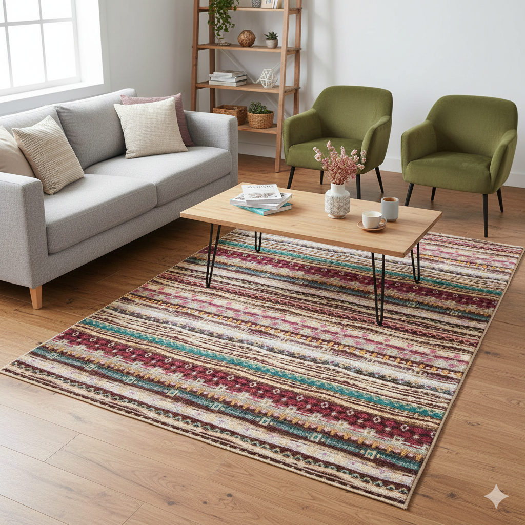 Tapis 3D : l’effet visuel saisissant qui transforme votre salon