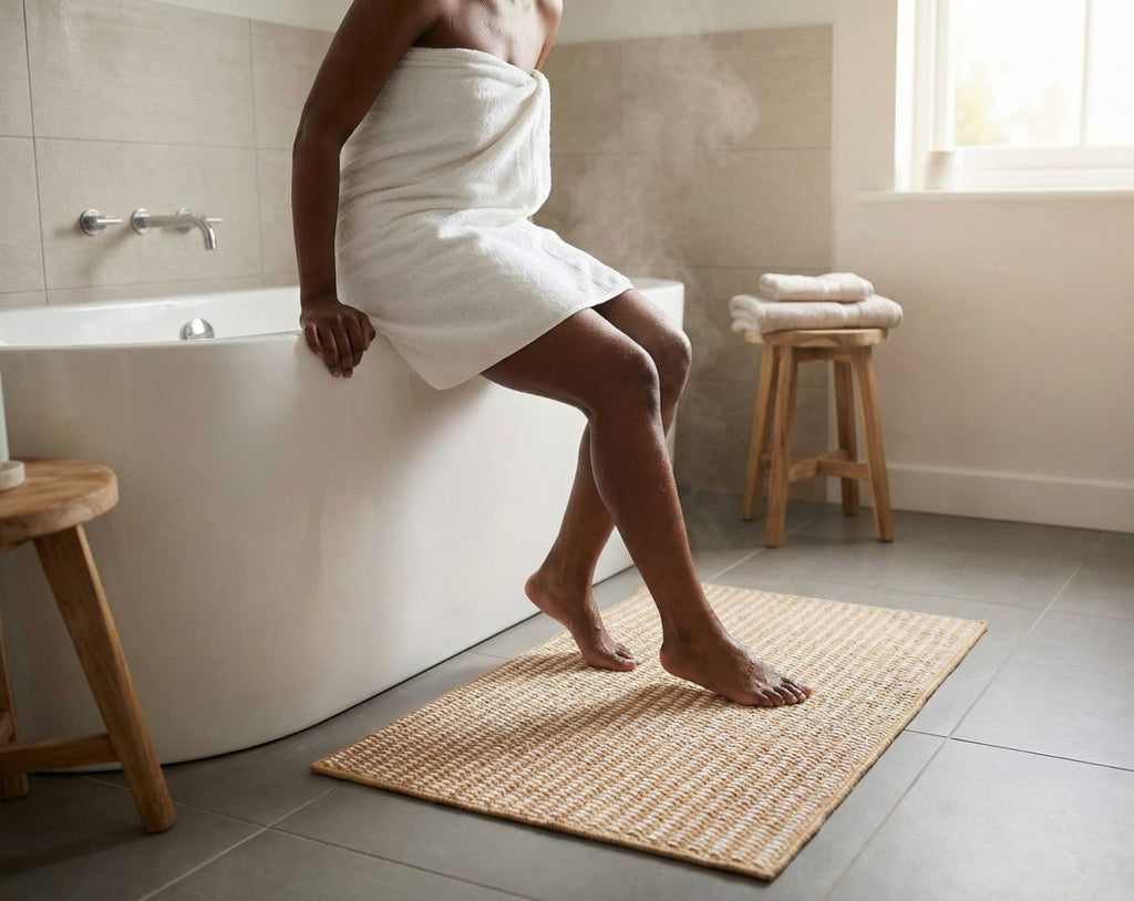 Tapis de Bain Tissé "Sensation Spa" – Antidérapant & Ultra-Doux