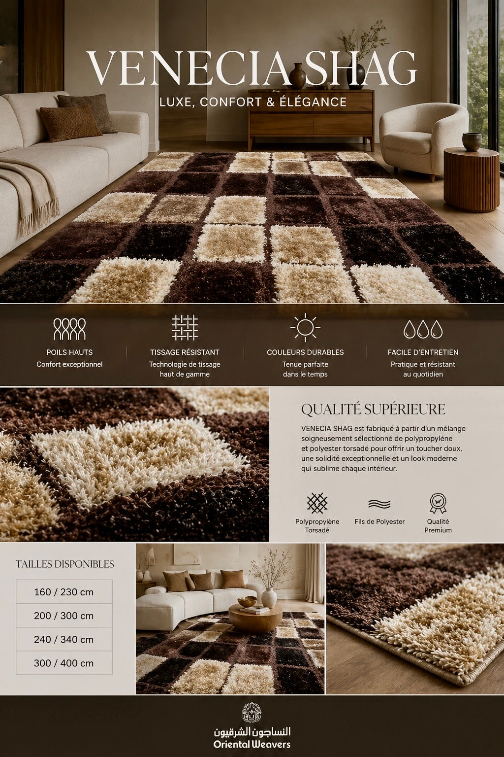 Tapis Shag Moderne Dakar – Ultra Doux | VENECIA