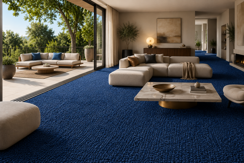 Moquette Bouclette bleu – Élégance, Confort et Résistance