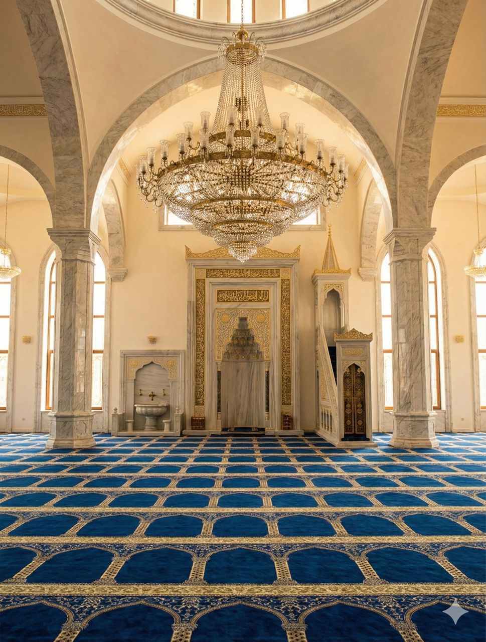 Tapis de Mosquée Haut de Gamme – Collection "Mihrab