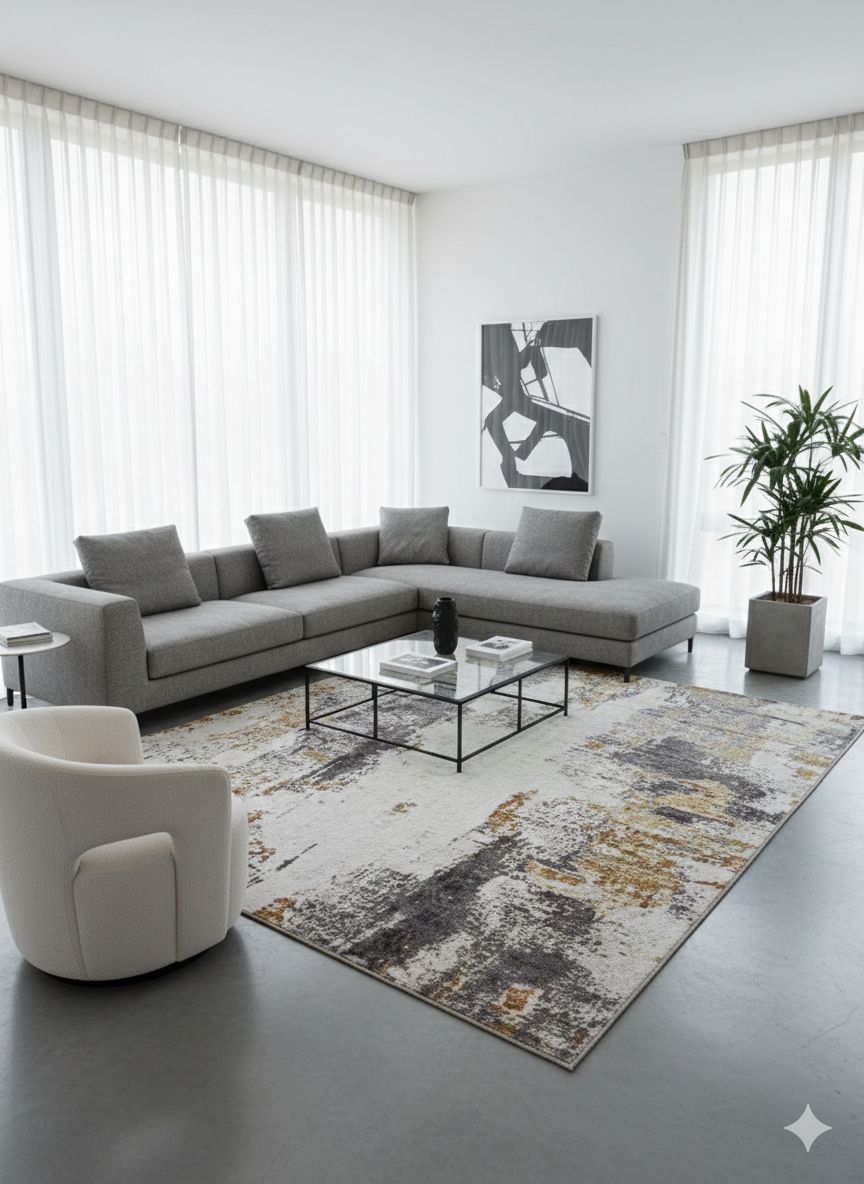 Tapis Royal "Golden Muse" – Collection Luxe & Résilience