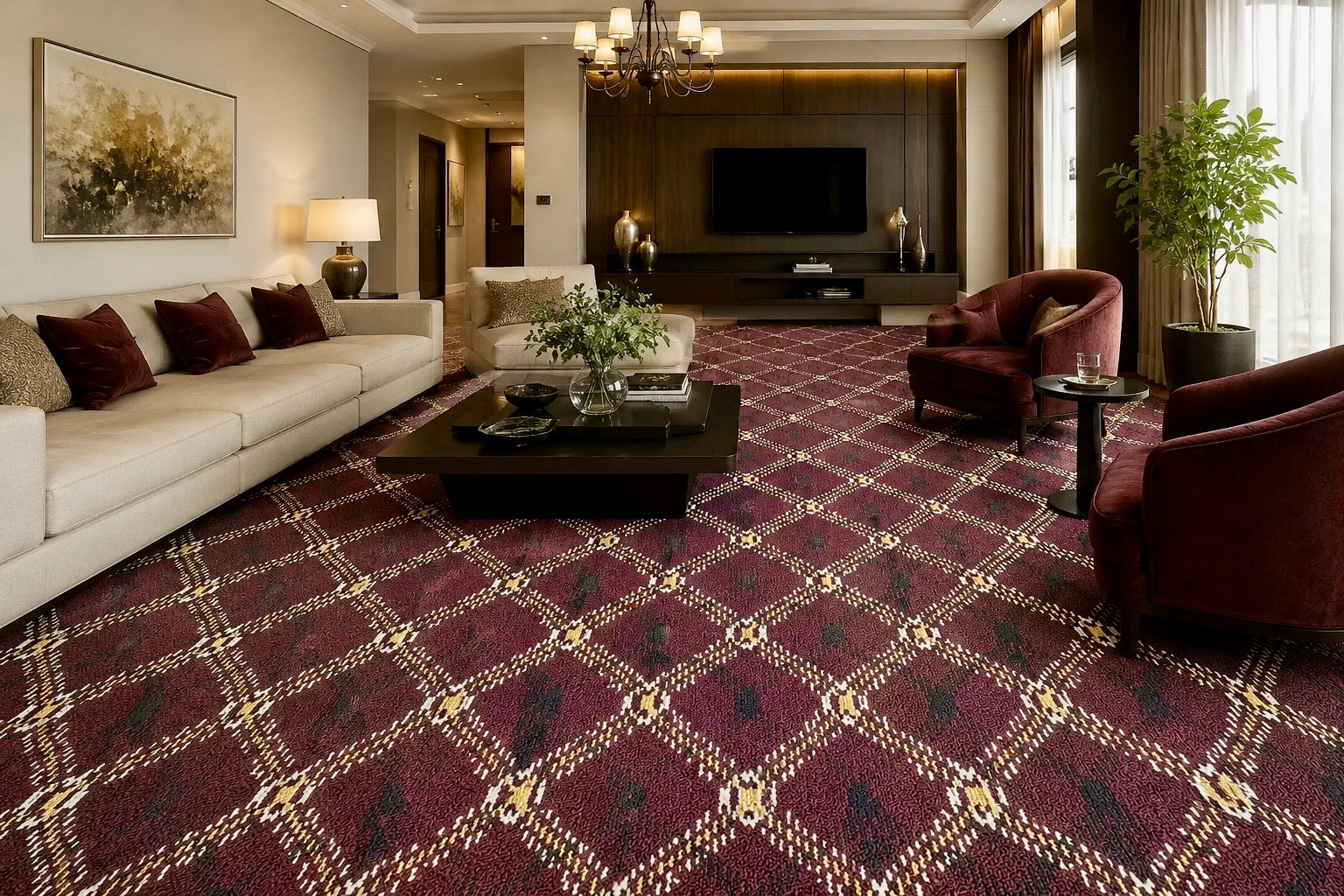 Moquette de Luxe Graphic Jamal rouge