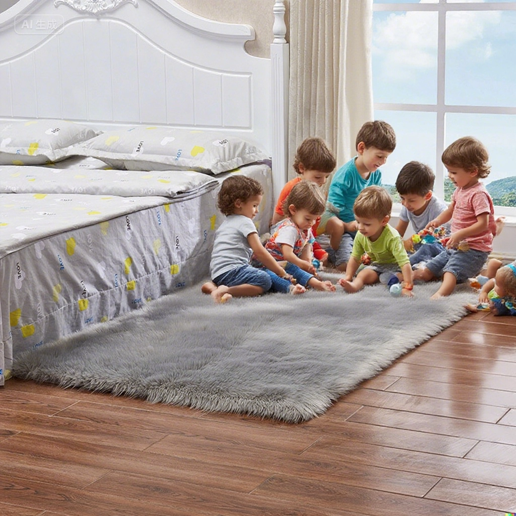 Tapis Fourrure Ultra Dense gris– Confort & Élégance Absolue