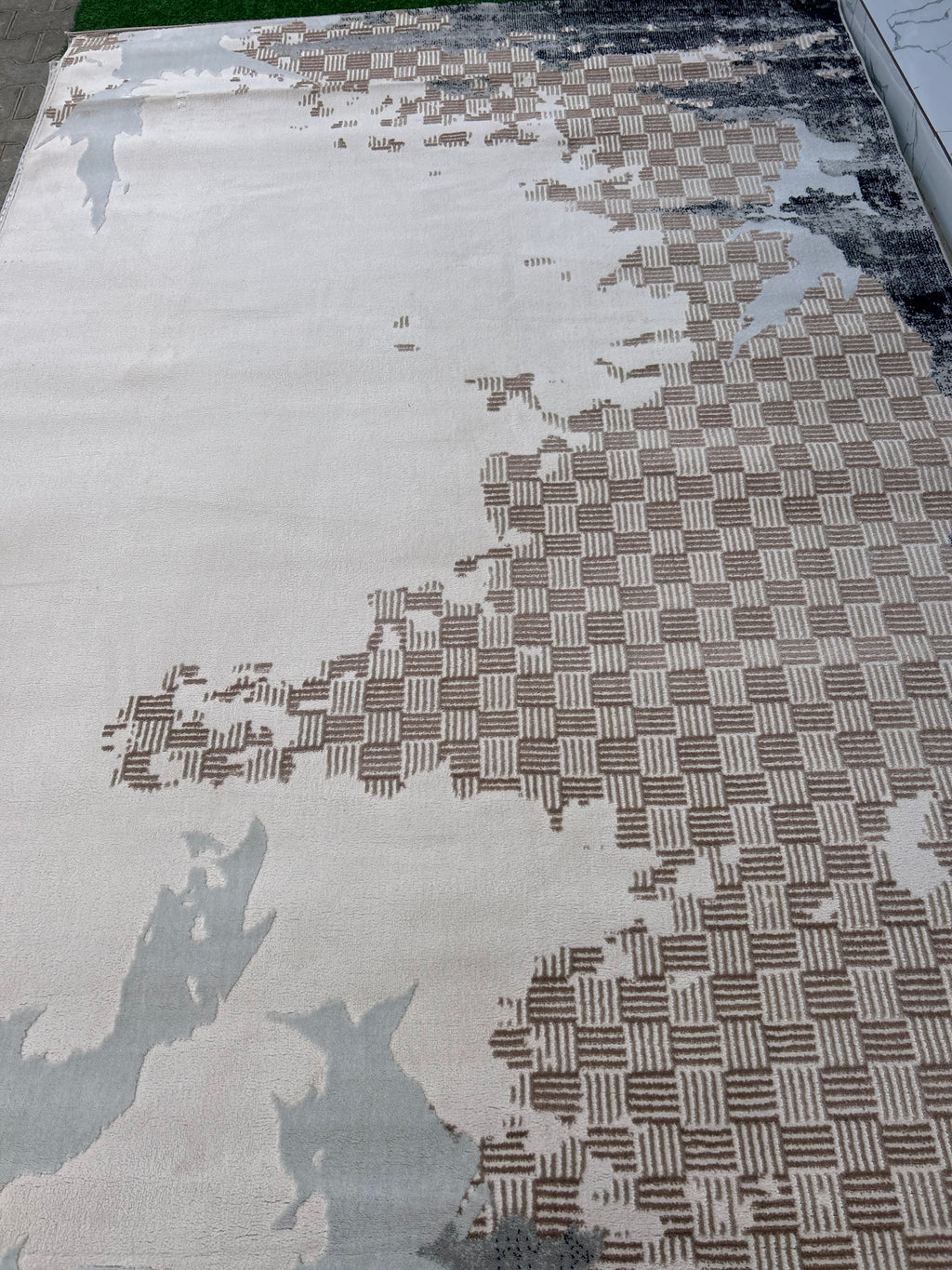 Tapis de Luxe "Damiers" – Tissage Wilton Haute Densité