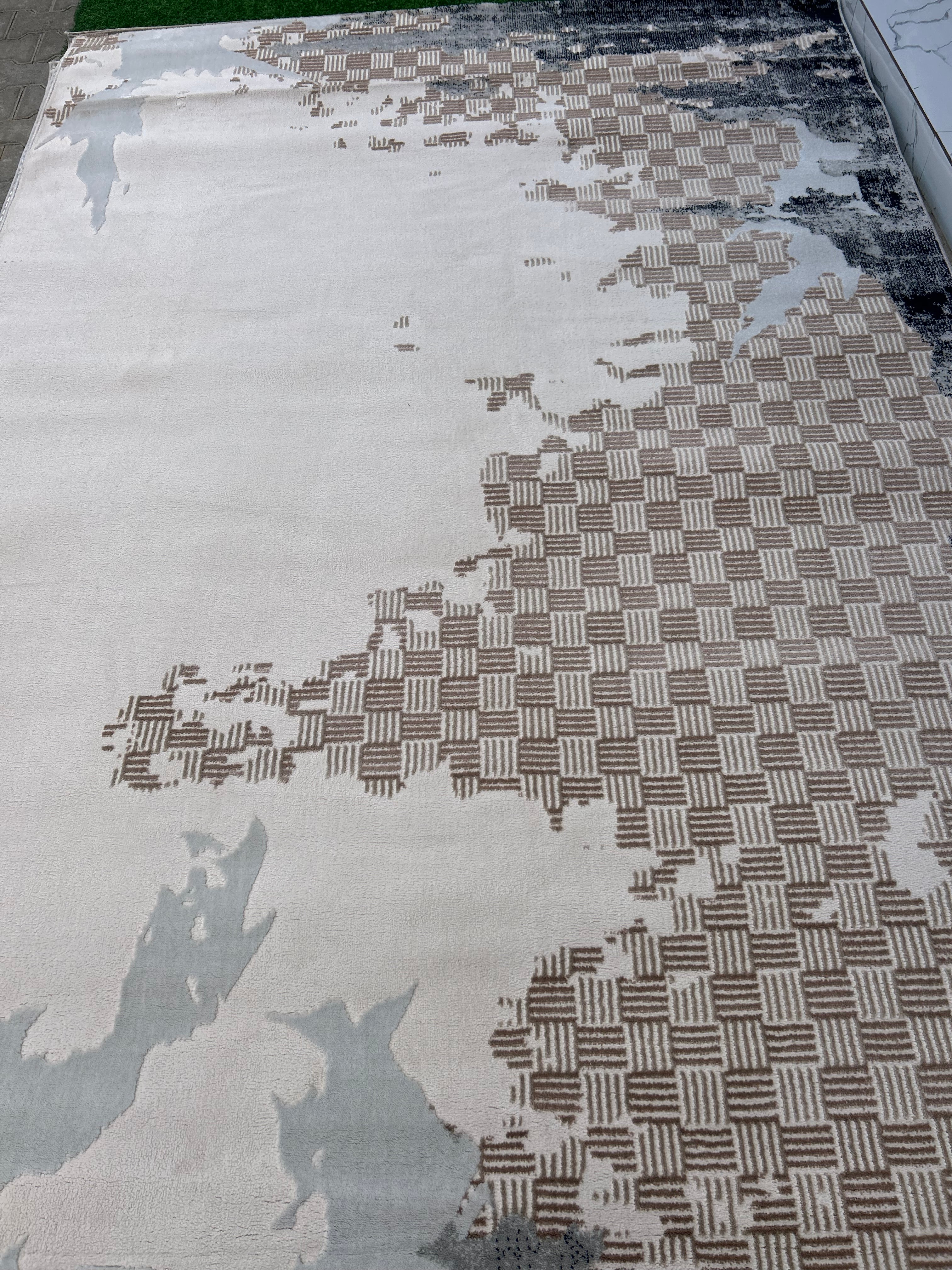 Tapis de Luxe "Damiers" – Tissage Wilton Haute Densité