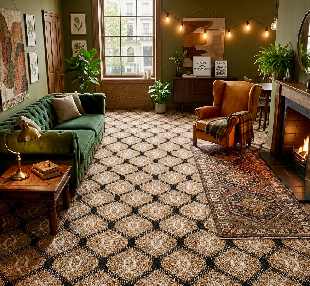 Moquette de Luxe Graphic Jamal Marron clair