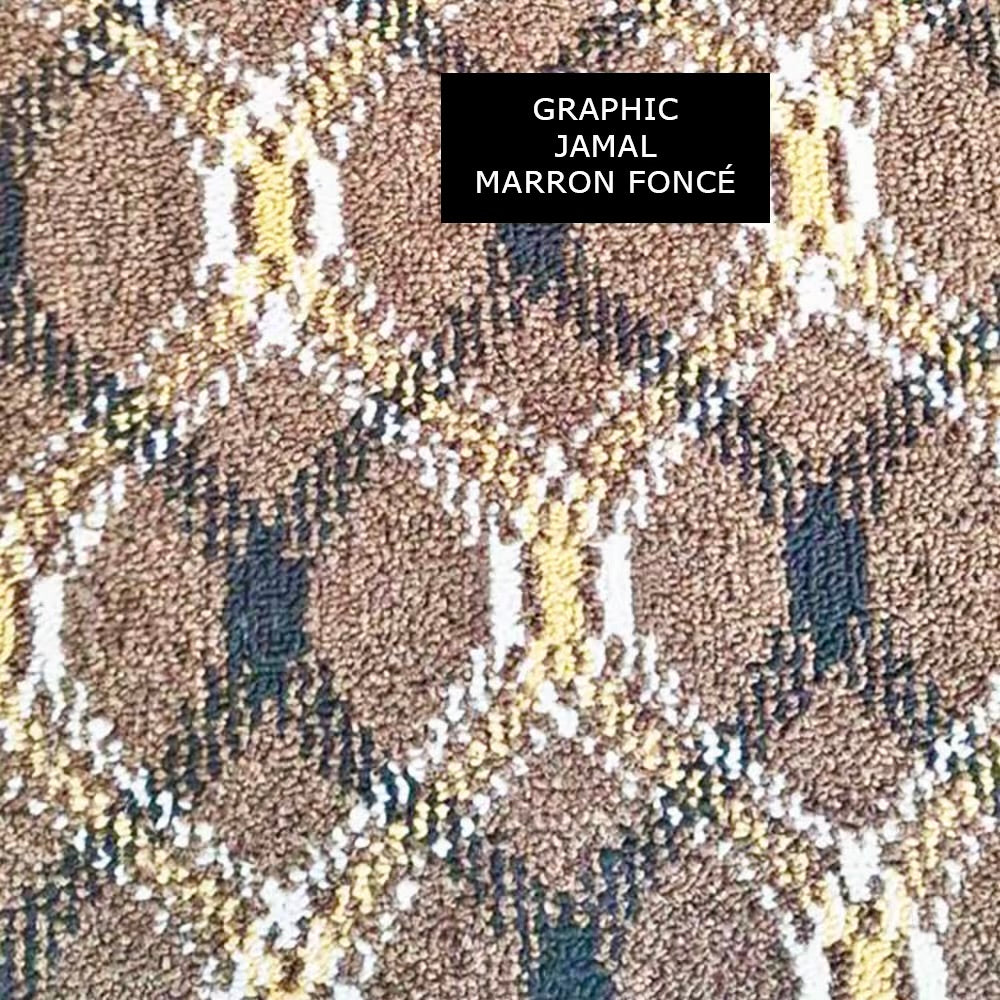 Moquette de Luxe Graphic Jamal Marron foncé