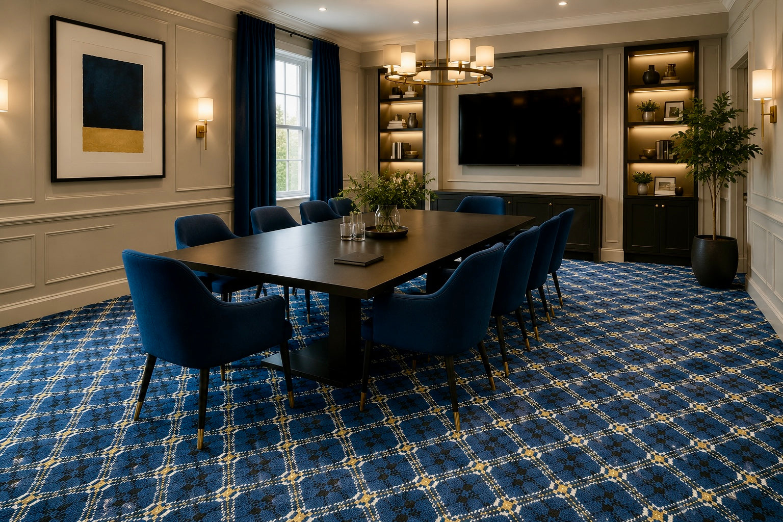 Moquette de Luxe Graphic Jamal Bleu
