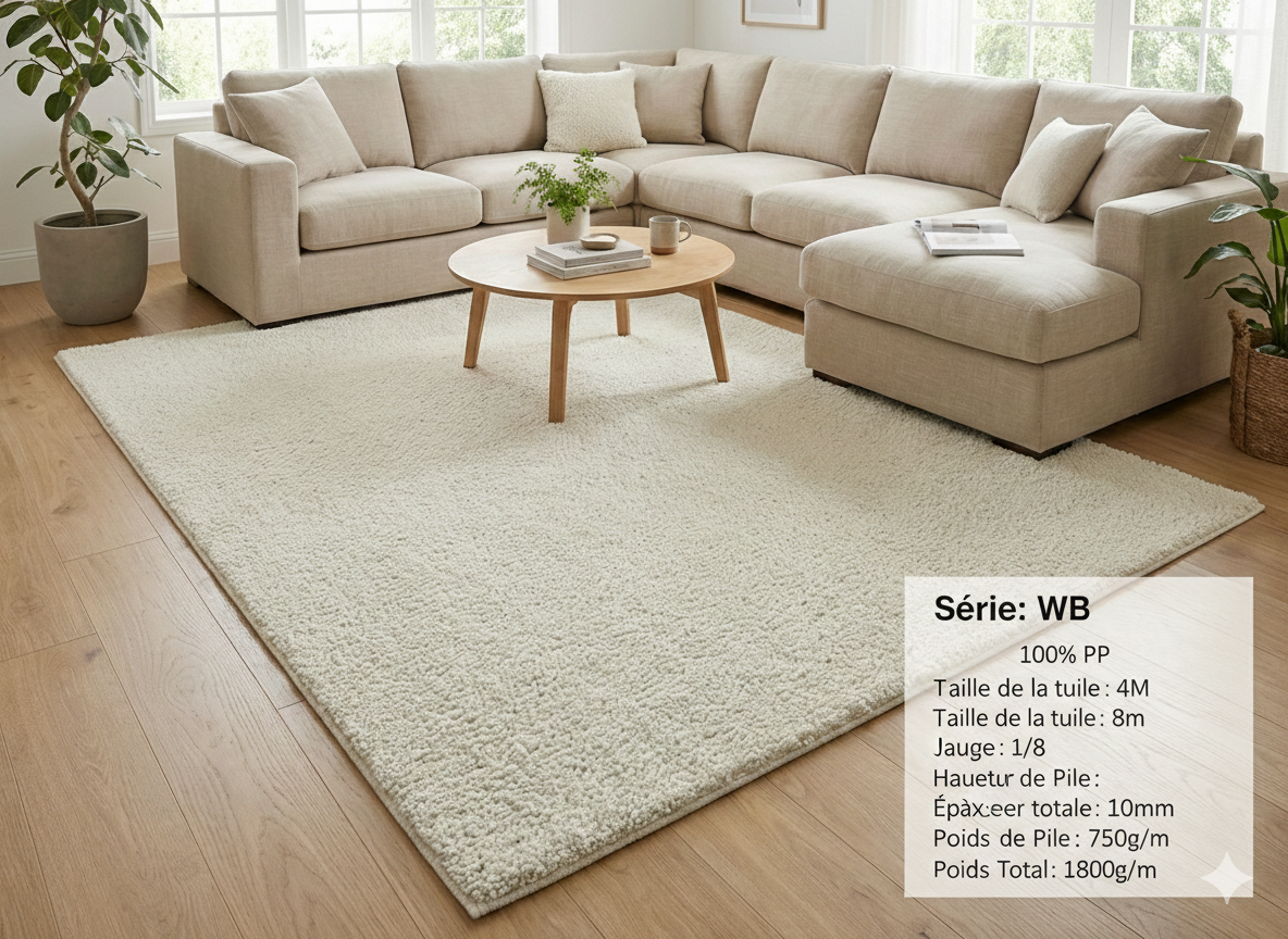 Tapis tufté Doux et résistant pour salon