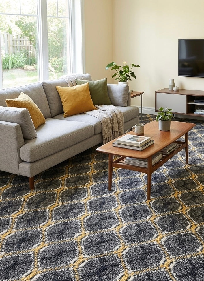 Moquette de Luxe Graphic Jamal Gris foncé