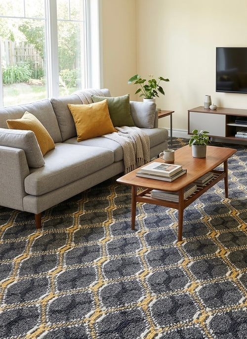 Moquette de Luxe Graphic Jamal Gris foncé