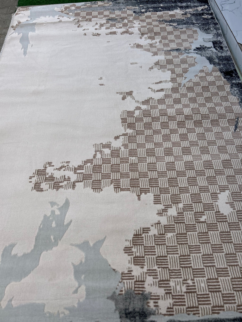 Tapis de Luxe "Damiers" – Tissage Wilton Haute Densité