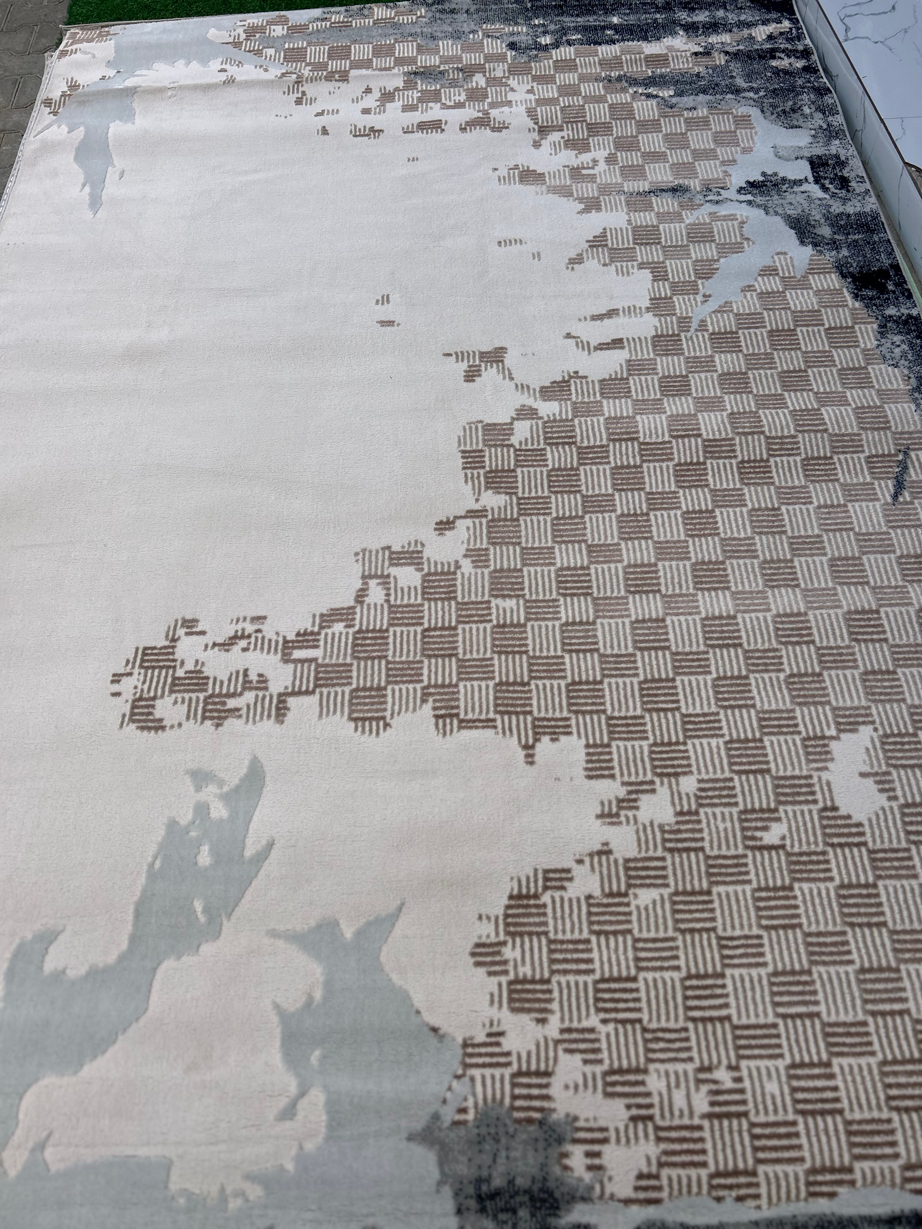Tapis de Luxe "Damiers" – Tissage Wilton Haute Densité