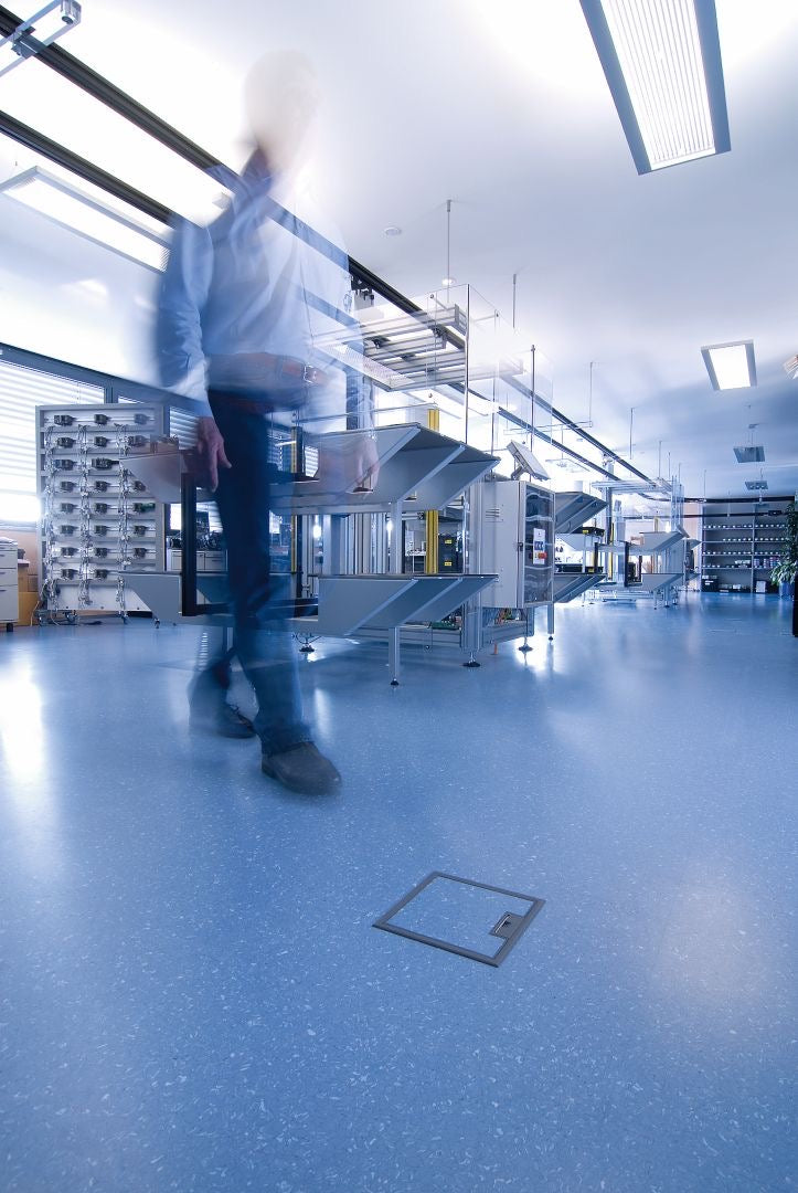 Revêtement de sol PVC Gerflor – Gris Moucheté Bleu & Blanc