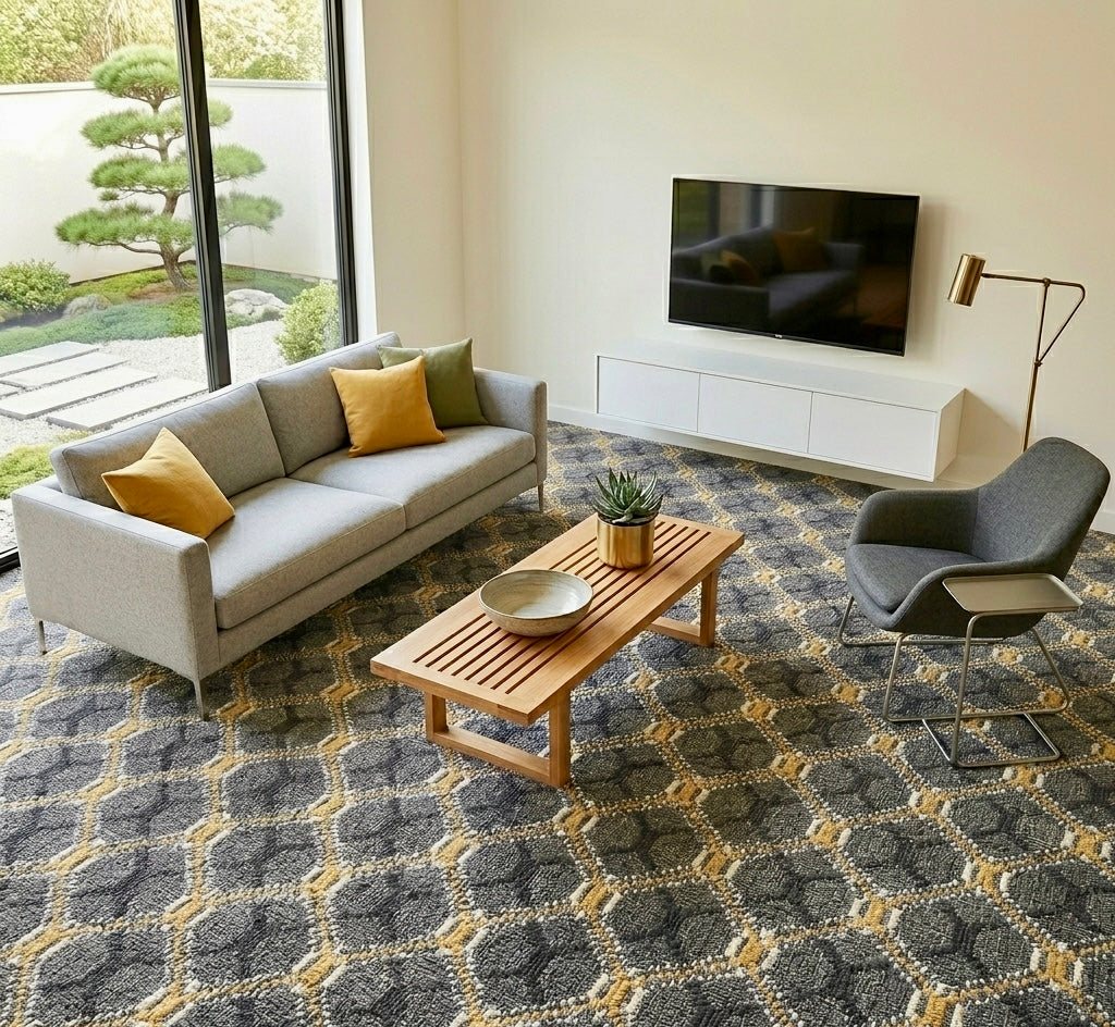 Moquette de Luxe Graphic Jamal Gris foncé