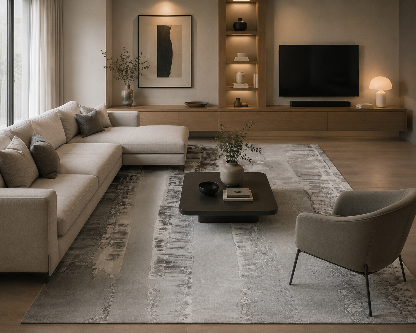 Tapis de Luxe "POSEENA" – Tissage Wilton Haute Densité