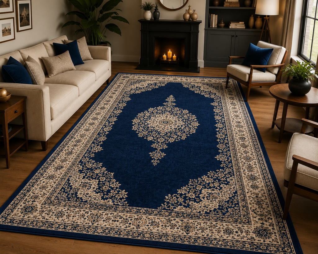 Tapis Persan Million Collection Javana Bleu