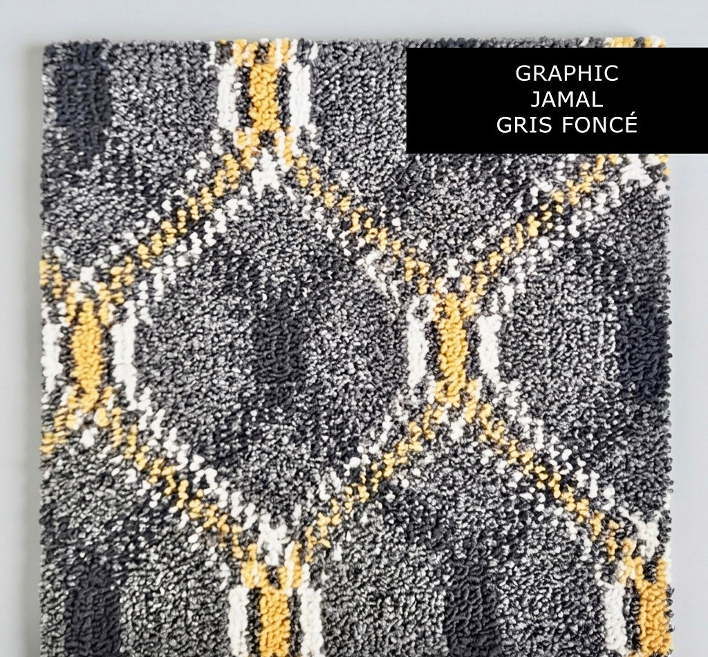 Moquette de Luxe Graphic Jamal Gris foncé