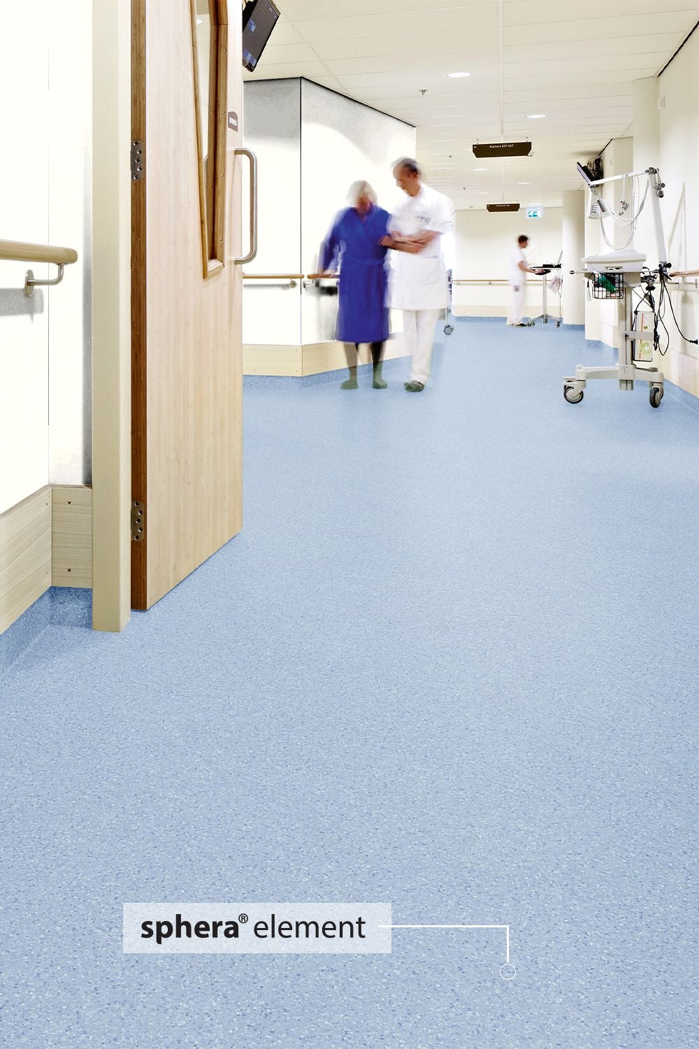 Revêtement de sol PVC Gerflor – Gris Moucheté Bleu & Blanc