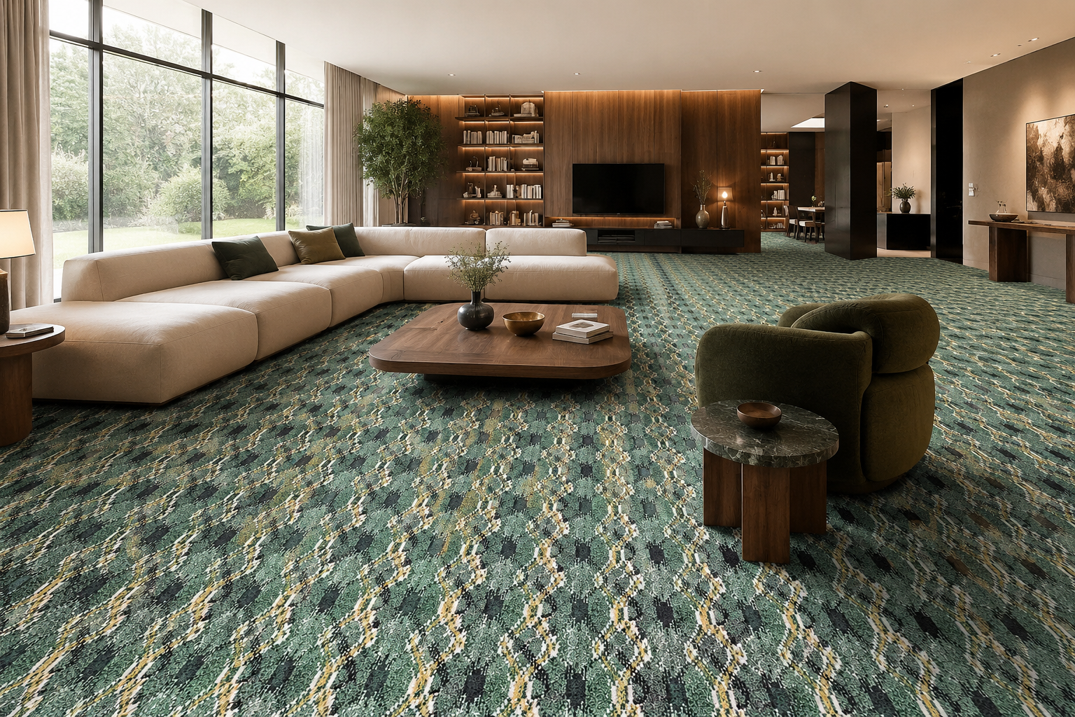 Moquette de Luxe Graphic Jamal Vert