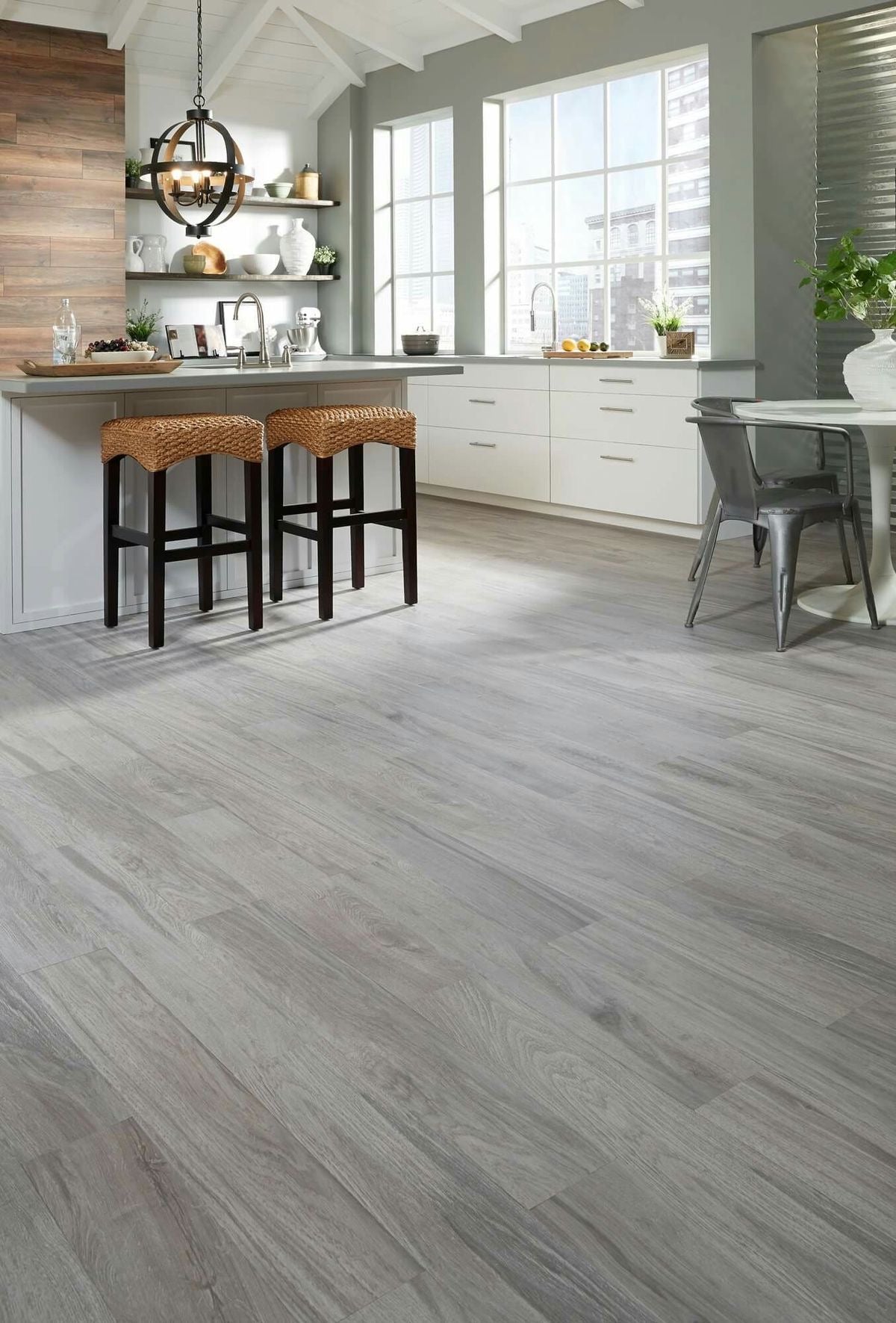 Revêtement de sol PVC Gerflor – Effet Parquet Gris clai