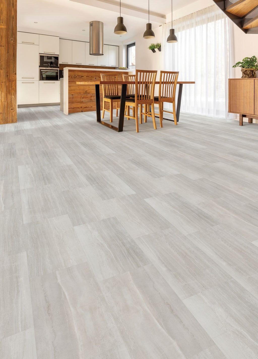 Revêtement de sol PVC Gerflor – Effet Parquet Gris clai