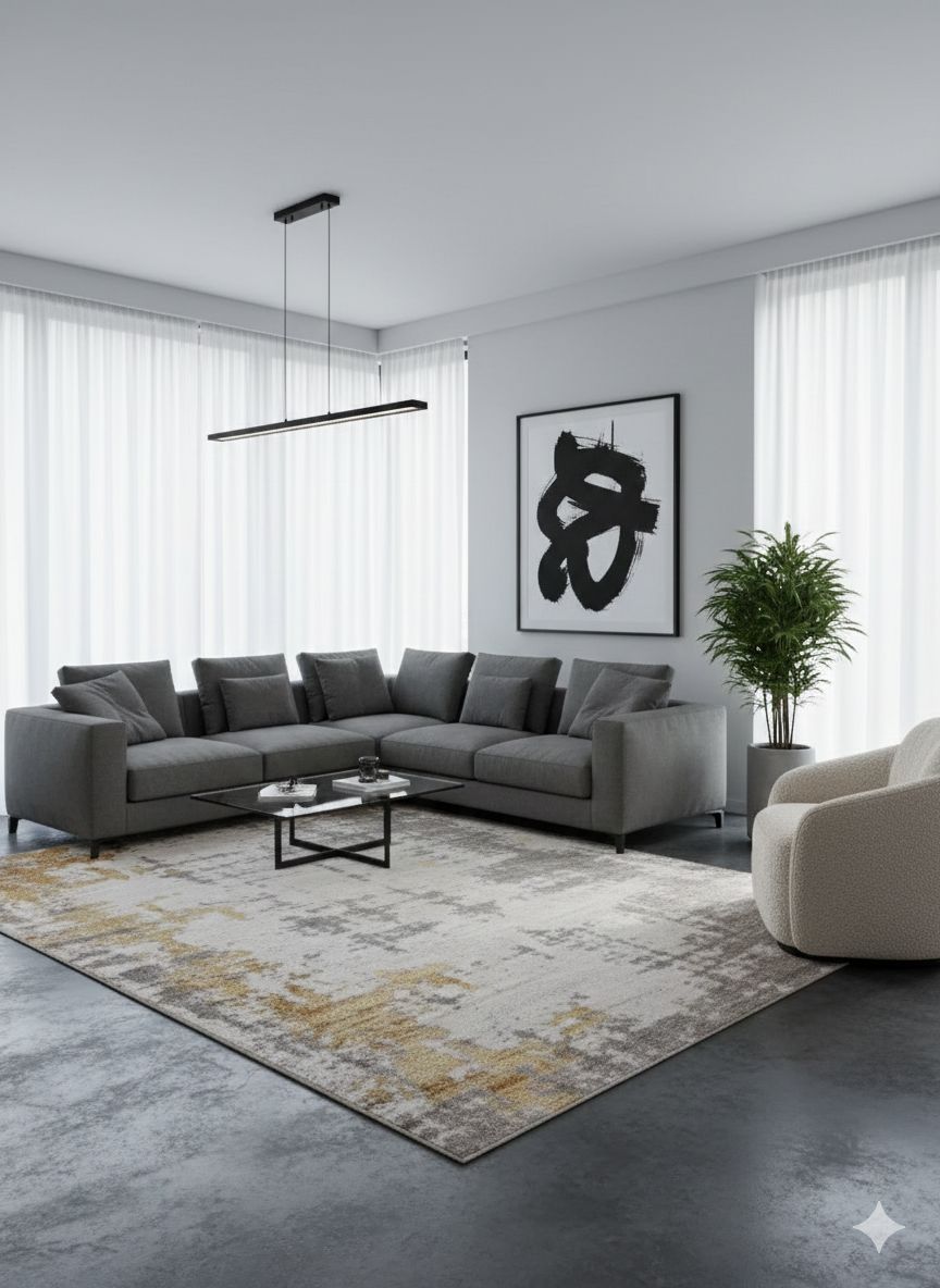 Tapis Royal "Golden Muse" – Collection Luxe & Résilience