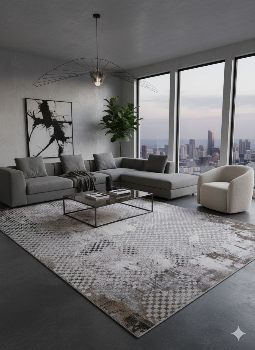Tapis Signature "Urban Grey" – Collection Premium Imperméable & Anti-Tache