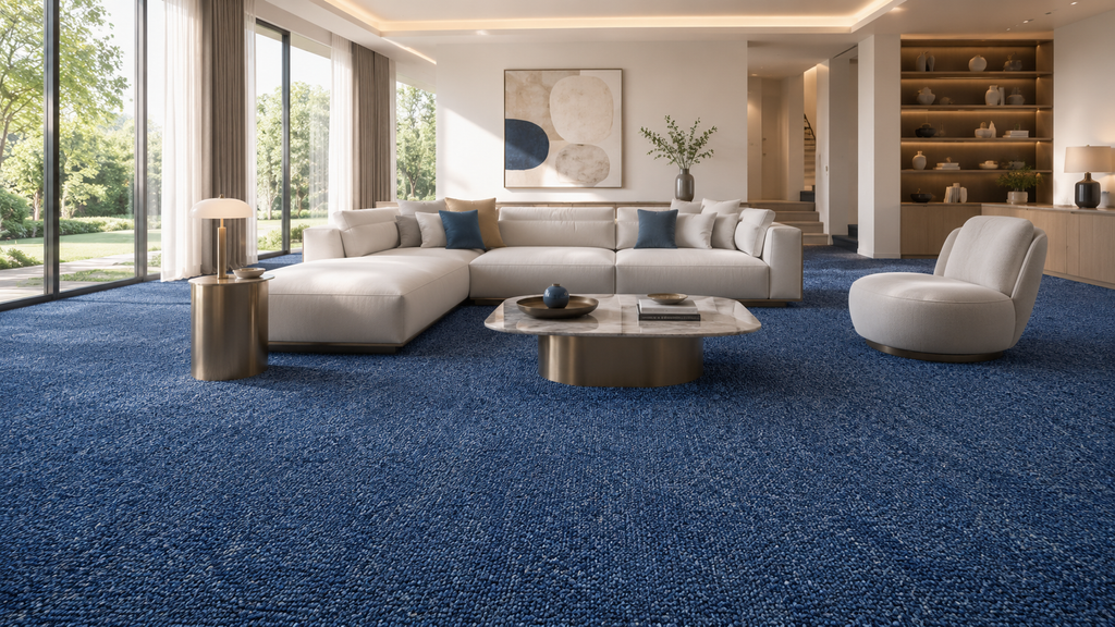 Moquette Bouclette bleu – Élégance, Confort et Résistance