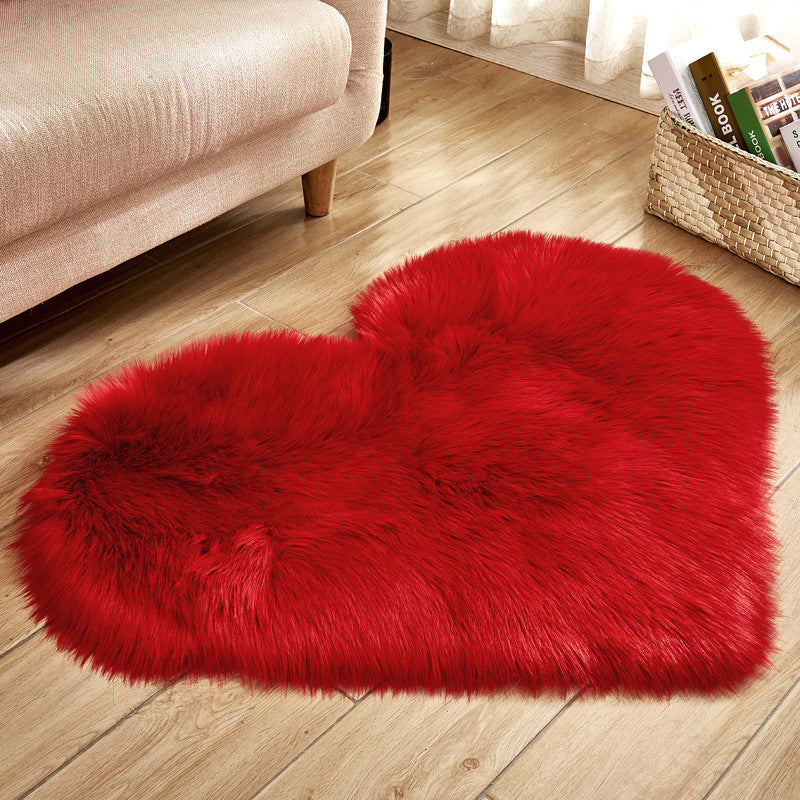❤️ Tapis "Cœur" – Fausse Fourrure